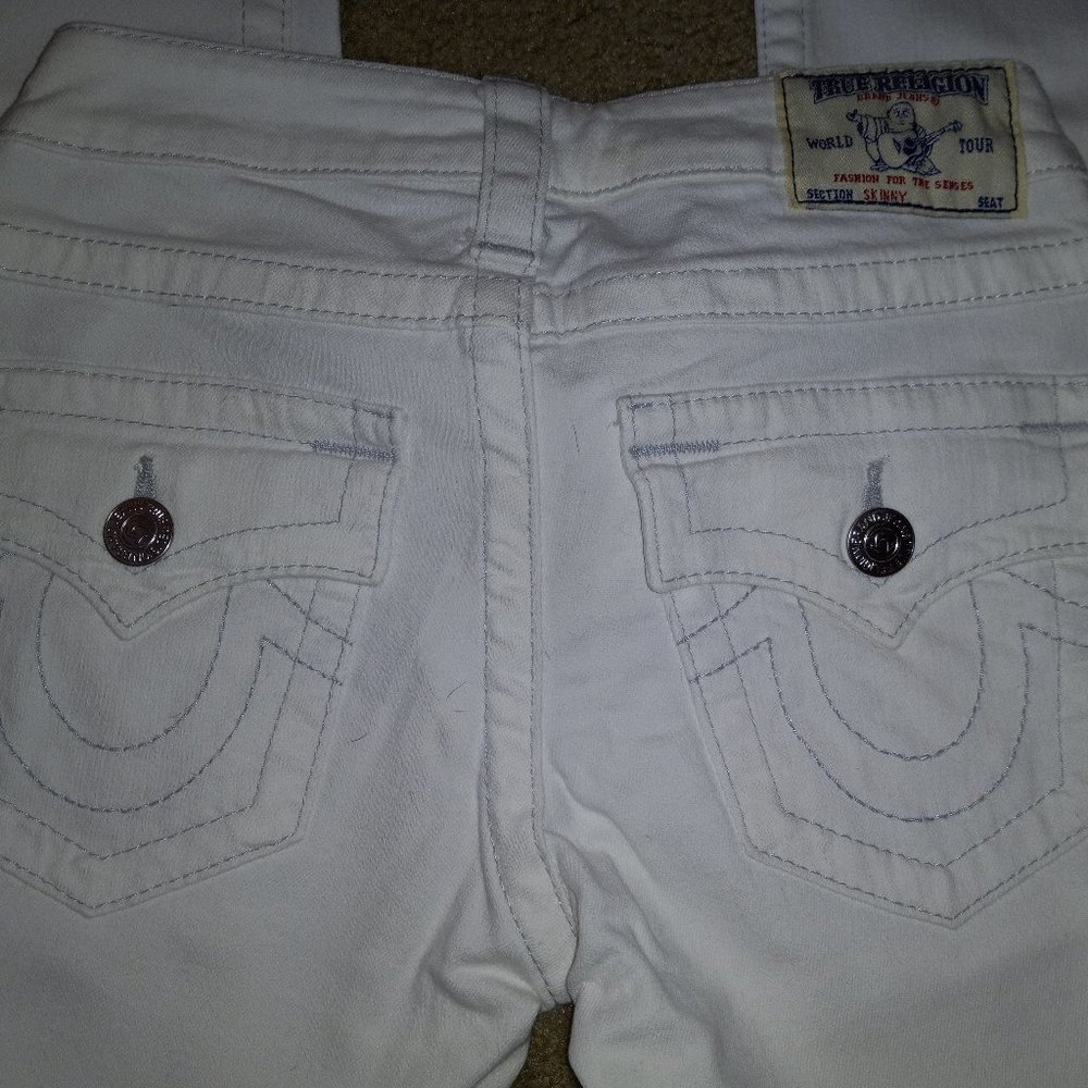 True Religion, White, Basic Skinny Jean, Size 25